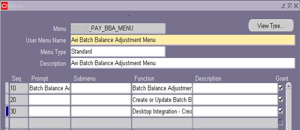 BBA Spreadsheet Interface or Batch Balance Adjustment