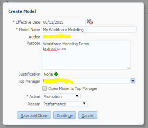 Workforce Modeling in oracle fusion