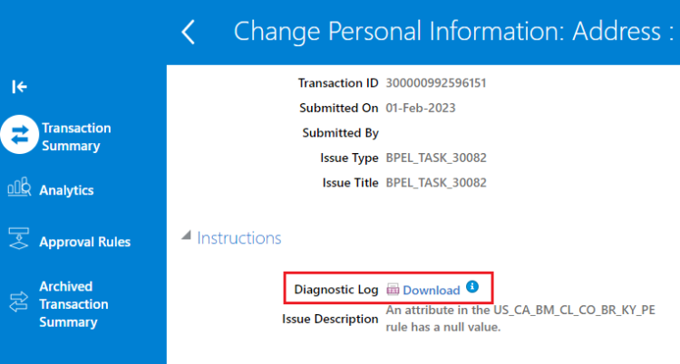 Diagnostic Logs