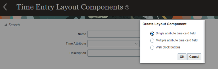 Time Entry Layout Components