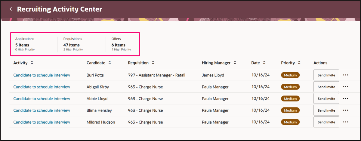 Configure Recruiting Activity Center